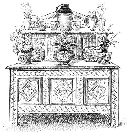 Image unavailable: Fig. 2.&mdash;Oak Buffet.